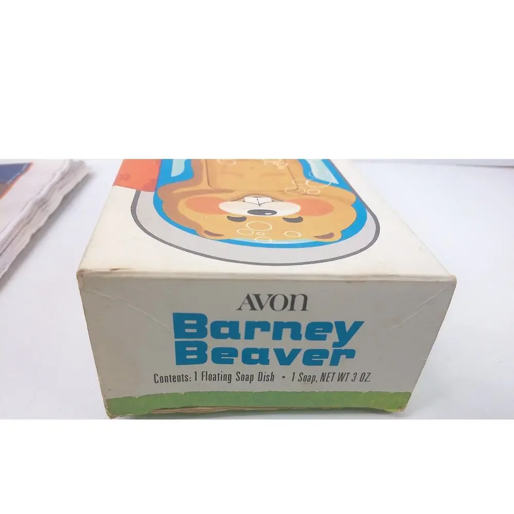 Vintage Avon Barney Beaver Floating Soap Dish And Soap New Old Stock
